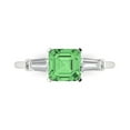 thumbnail image 1 of Clara Pucci 14K White Gold 1.62ct Green Three-Stone Ring for Women, 1 of 7