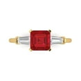 thumbnail image 1 of Clara Pucci 14K Yellow Gold 1.62ct Tourmaline Three-Stone Ring for Women, 1 of 7