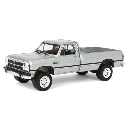 1/64 1992 Dodge Ram D250 Power Ram Lifted Rollbar Silver All-Terrain 16 35290-F