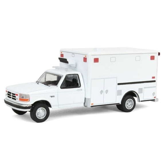 1/64 1992 Ford F-350 Ambulance, White, Hobby Exclusive 67061