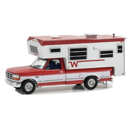 1/64 1995 Ford F-250 Long Bed with Winnebago Slide-In Camper, Hobby GLT30449