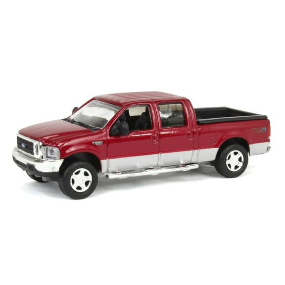 1/64 2004 F-250 Super Duty Crew Cab Pickup Truck Red Silver Motormax 400241