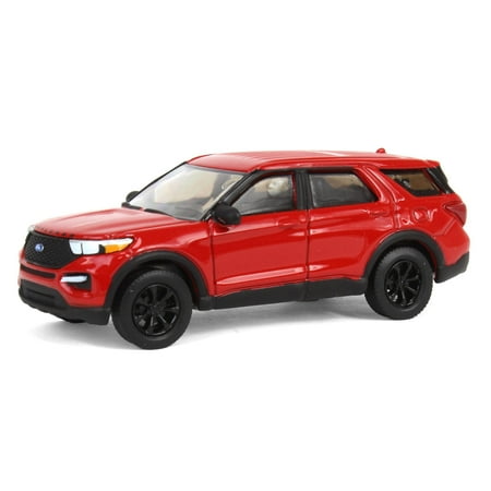Greenlight 1/64 2023 Ford Explorer ST, Iridescent Rapid Red Showroom Floor Series 4 68040-C