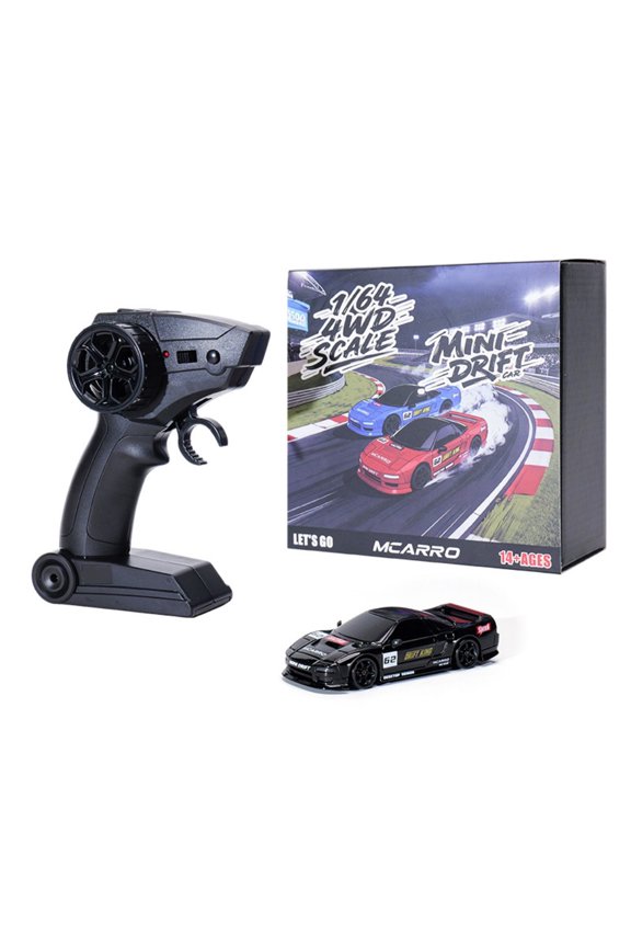 1:64 4WD Mini RC Drift Car, 2.4GHz High-Speed Remote Control Racing Car with LED Lights, Semi-Proportional Throttle and Steering, Ideal Gift for Teens and Adults