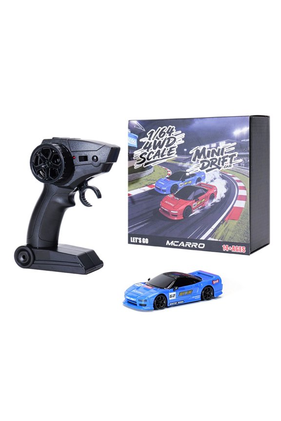 1:64 4WD Mini RC Drift Car, 2.4GHz High-Speed Remote Control Racing Car with LED Lights, Semi-Proportional Throttle and Steering, Ideal Gift for Teens and Adults