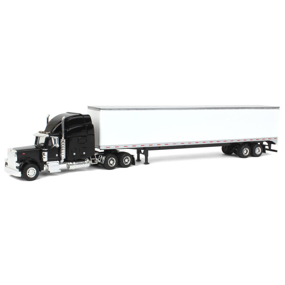 1/64 Black Peterbilt 379 With Sleeper And 53' Trailer With Single