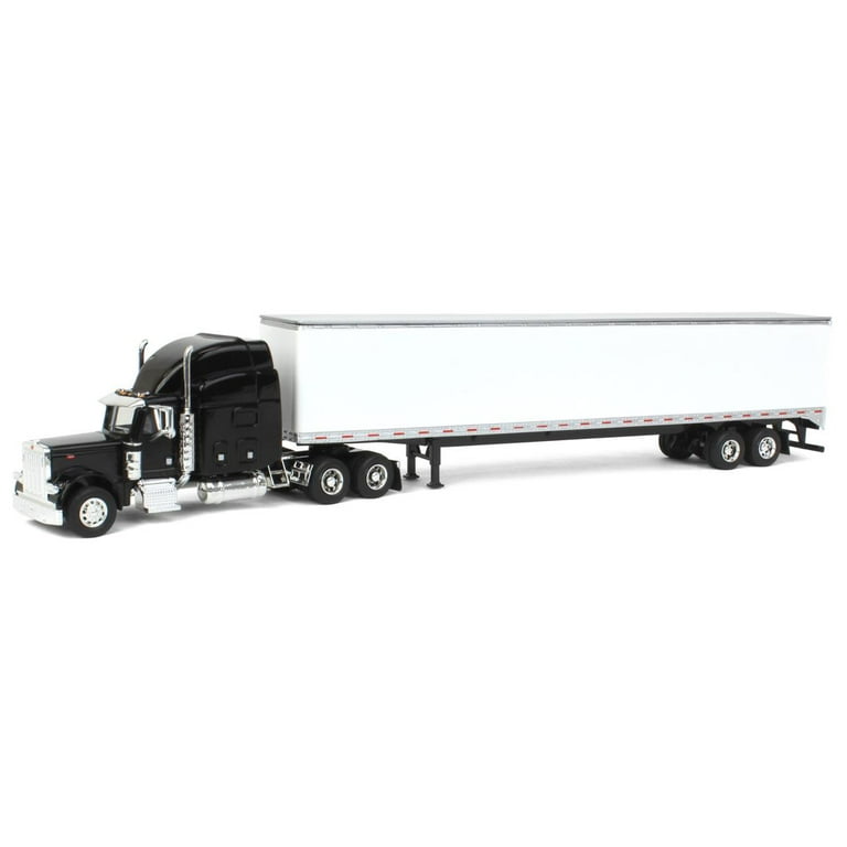1/64 Black Peterbilt 379 With Sleeper And 53' Trailer With Single