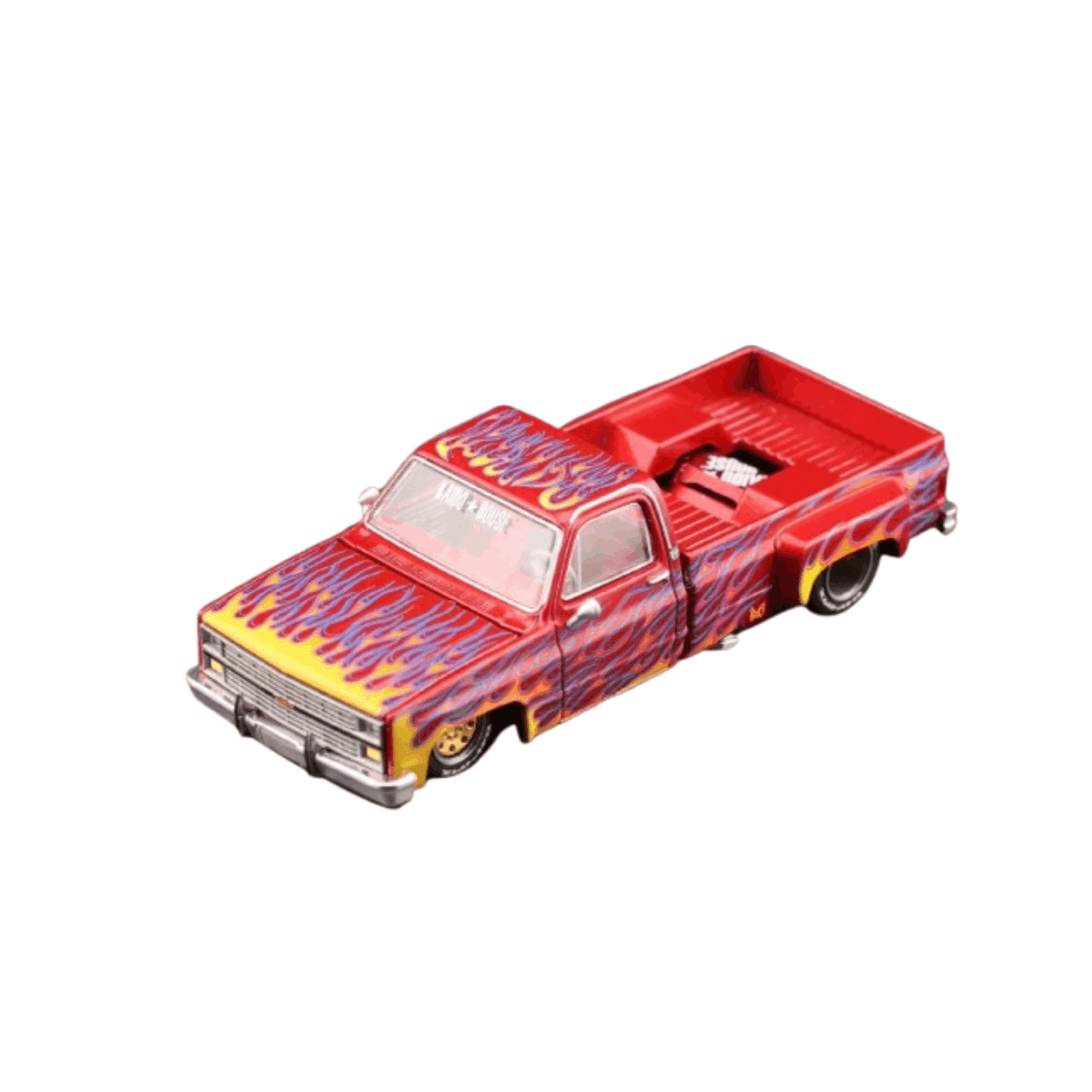 1:64 Chevrolet Silverado Dually on Fire V1 -- Kaido House x Mini GT KHMG127