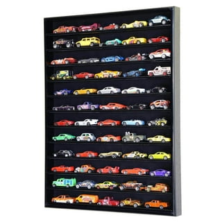 1/18 Scale Diecast Display Case Cabinet Holder Rack W/ UV Protection  Lockable With Mirror Back 4 Cars 