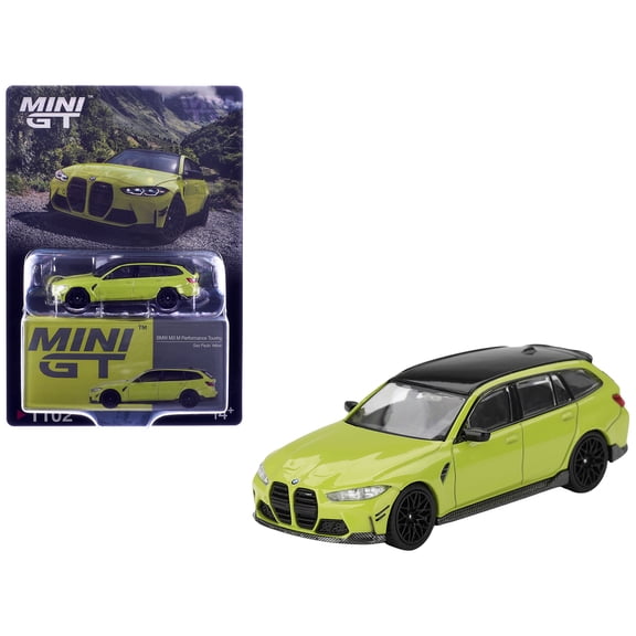 1/64 Diecast Model Car BMW M3 M Performance Touring Sao Paulo Yellow with Black Top Limited Edition by Mini GT