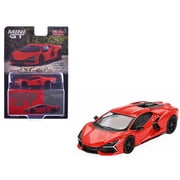 1/64 Diecast Model Car Lamborghini Revuelto Arancio Dac Lucido Orange Limited Edition to 7680 pieces Worldwide by Mini GT