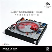 1/64 Diorama Car Drift Scene Garage Model City Street Parking Lot Building Display Case Collection Gift US