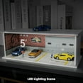 thumbnail image 1 of 1/64 Diorama Car Garage Model, LED Lighting Parking Lot Scene Building Model, Diecast Modell Cars Display Case, Gift, Toy, 1 of 10