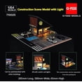 thumbnail image 1 of 1:64 Diorama Gas Station Garage Model, LED Lighting Parking Lot Scene Display Case, Workshop Building Model, Diecast Model Cars Display Storage, Cabinet, 1 of 10