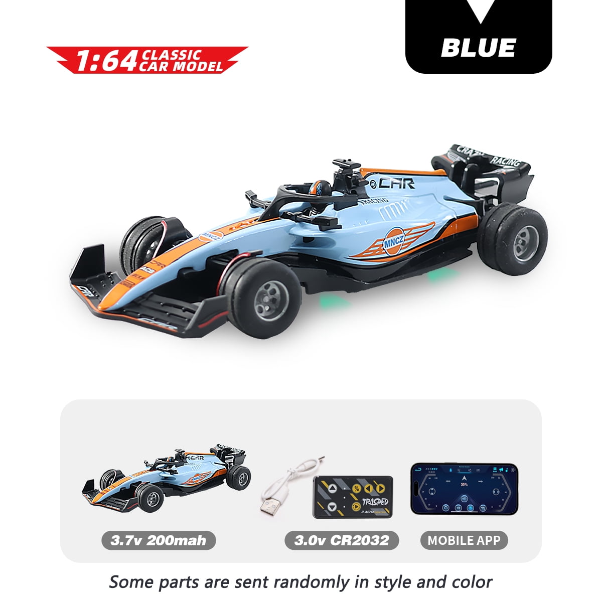 1: 64 Ferrari Formula remote control race car, dual control three speed control operation