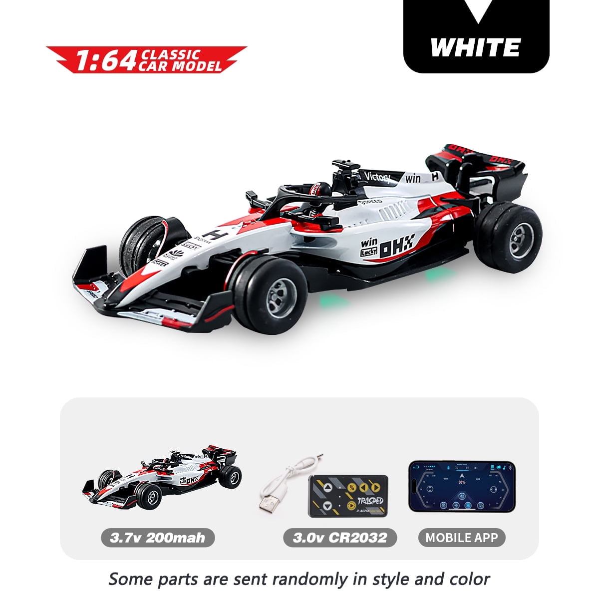 1: 64 Ferrari Formula remote control race car, dual control three speed control operation