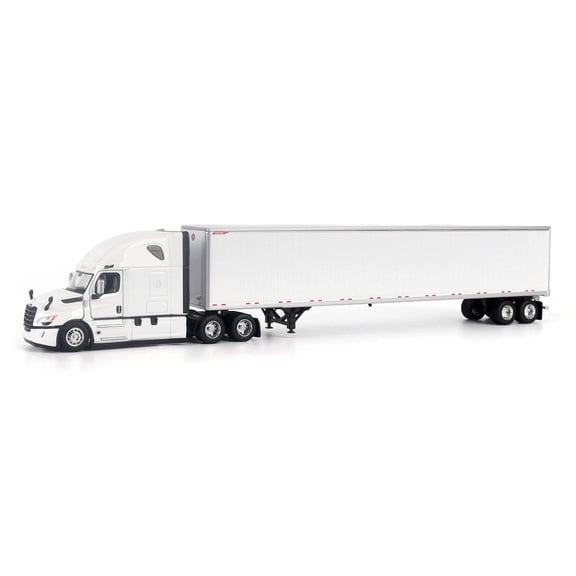1/64 Freightliner Cascadia Gen-5 Semi Truck with Great Dane Champion 53ft Box Trailer, Winter White, Diecast Masters Transport Series, 71232