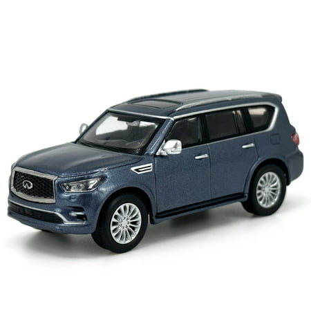 1:64 Infiniti QX80 Blue Diecast Model Car Collection Gift Children Toy Series