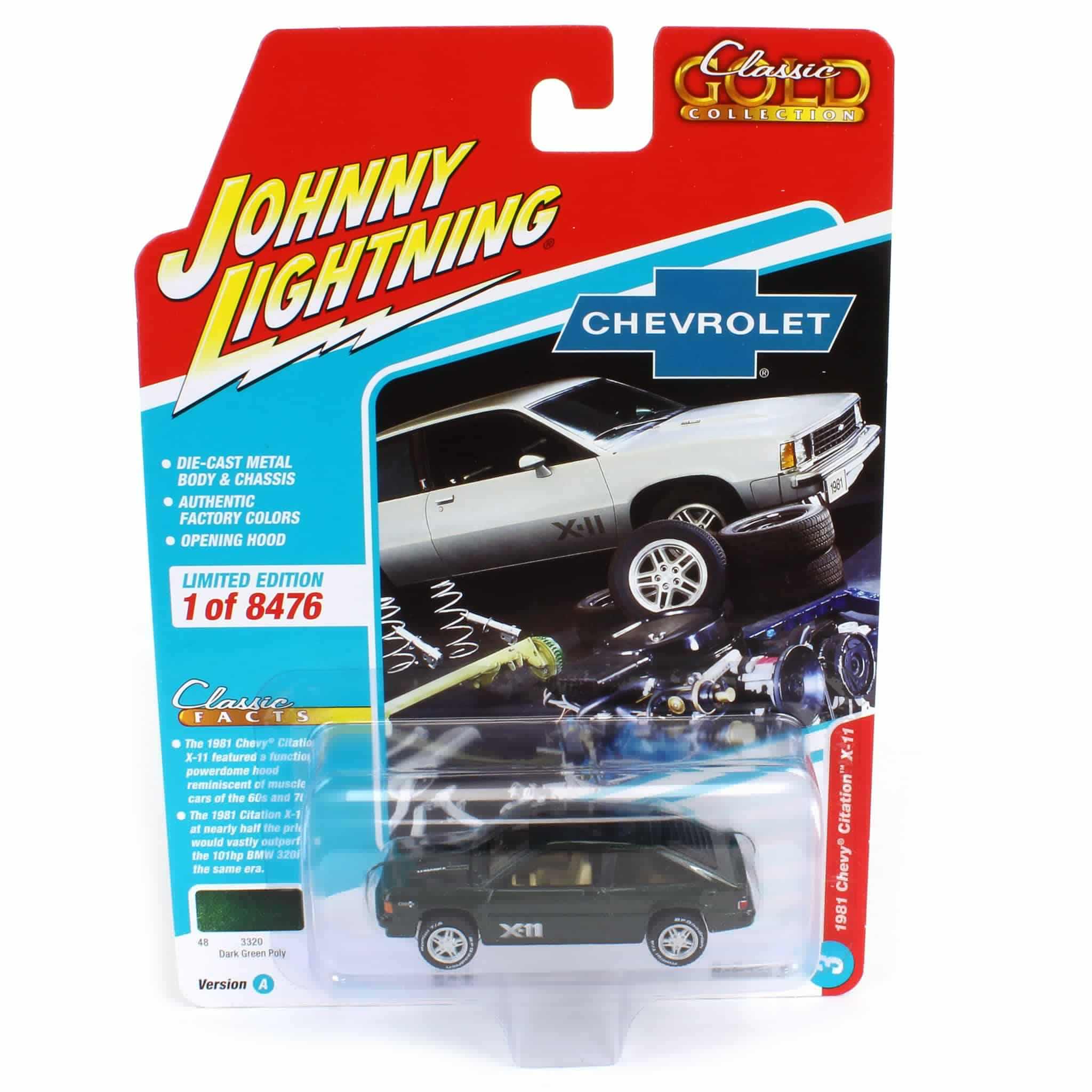 thumbnail image 1 of 1/64 Johnny Lightning Classic Gold 3A 198 Citation X-1 Green JLCG030-A3, 1 of 1