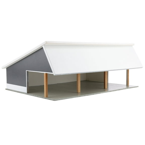 1/64 Light & Dark Gray 64ft x 48ft Wooden Cattle Shed w/ Removeable Roof STA-226