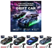 164 Mini RC Drift Car - 4WD Proportional Remote Control Racing Vehicle with LED Lights, 2.4GHz High Speed Drift Car for Desktop Racing