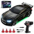 thumbnail image 1 of 1:64 Mini RC Drift Car - 4WD Proportional Remote Control Racing Vehicle with LED Lights, 2.4GHz High Speed Drift Car for Desktop Racing, 1 of 6