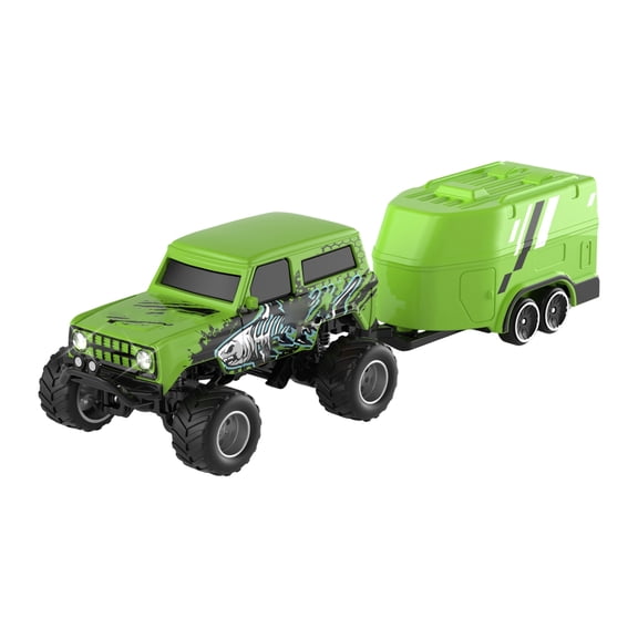 1:64 Mini RC Monster Truck with LED Lights | 2.4GHz Off-Road Remote Control Car | USB Rechargeable Alloy RC Truck & Adults Indoor/Outdoor Racing