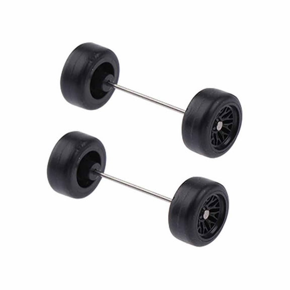 1/64 Model Car Wheels With Rubber Tires Basic ABS Modified Toy s Vehicle U89C Y4O5