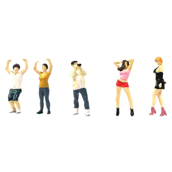 1/64 Model Street Tiny People Model Figurine Dolls Miniature Scenes Train Railway C