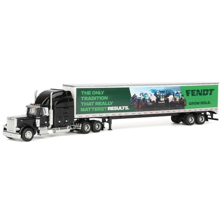 1/64 Peterbilt 379 Semi Truck with Box Trailer, Fendt "Grow Bold" SCT997