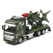 1:64 Pull Back Army Toys Military Truck with Missile Launcher, Simulation Military Vehicles Models