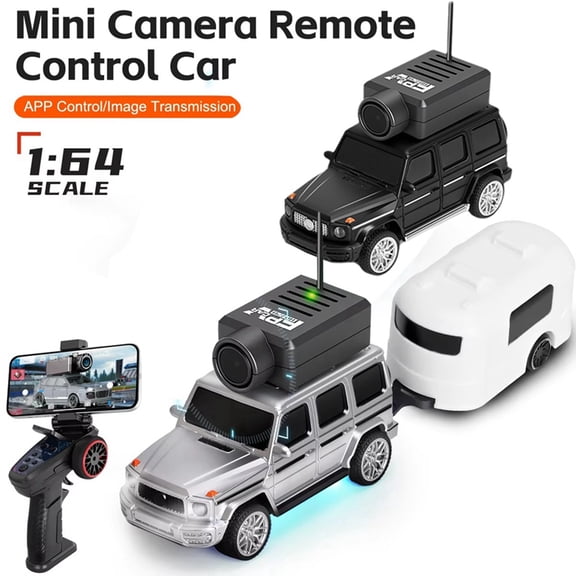 1:64 RC Car 6406-C FPV VTX Kit Mini Racing Car 2.4G 720P HD Camera App Controlled Photos+Videos+VR Built-in Gyro Silver