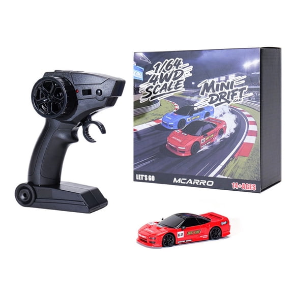 1:64 RC Drift Car 4WD Mini 2.4G LED Light 15M Control
