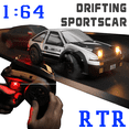 thumbnail image 1 of 1/64 RC Drift Car Mini Desktop Drift King 2.4GHz Remote Control Sportscar Ready to Run, 1 of 13