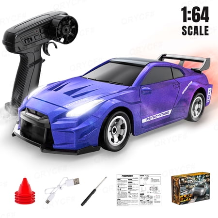Drift RC Car 1/64 Radio Control Race Car 4WD High Speed Model for Kids Adults Birthday Gifts