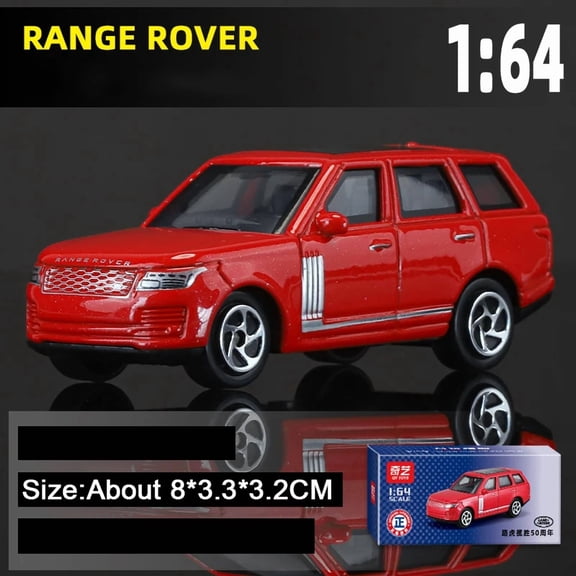 1:64 Range Rover Car Model Toy Mini Scale Off-road Vehicle Metal Body Rubber Tires SUV Models Desktop Ornaments for Children