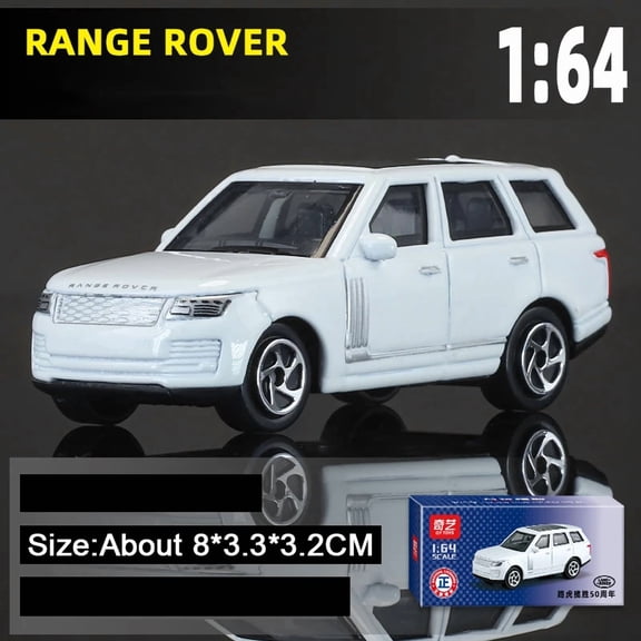 1:64 Range Rover Car Model Toy Mini Scale Off-road Vehicle Metal Body Rubber Tires SUV Models Desktop Ornaments for Children