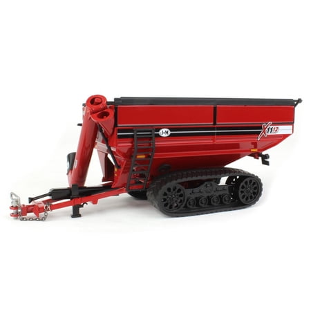 J&M 1112 X-Tended Reach Grain Cart with Tracks Red 1/64 Diecast Model by SpecCast