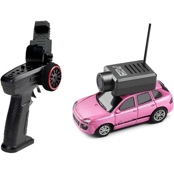 1/64 Remote Control Car with Camera, 720P HD, 3 Speed Modes, Gyro Stabilization & Handheld Remote Control (Red)