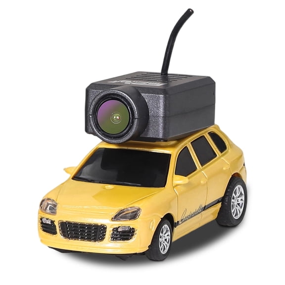 1/64 Remote Control Car with Camera, 720P HD, 3 Speed Modes, Gyro Stabilization (Yellow Color)