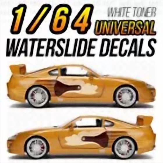 Toyota Supra Custom WaterSlide Decal for hot wheels 1/64 Scale 05