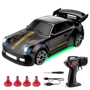 1/64 Scale 2.4G RC Drift Racing Car Mini Electric 4WD Remote Control Vehicle With LED Headlights Proportional Steering High Speed Desktop Racing Model For Adults Hobbyists