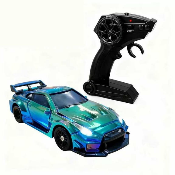 1/64 Scale 4WD RC Drift Car, Desktop Mini RC Car for Adults High Speed Racing Model-Violet