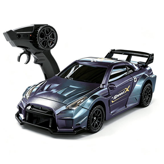 1/64 Scale 4WD RC Drift Car, Desktop Mini RC Car for Adults High Speed Racing Model-Violet