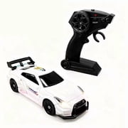 1/64 Scale 4WD RC Drift Car, Desktop Mini RC Car for Adults High Speed Racing Model-White
