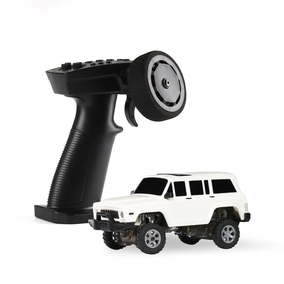 1/64 Scale 4WD RC Mini Climbing Car, Full Proportional Remote Control Off Road Vehicle RTR With Suspension System And LED Lights For Hobbyists- White / RTR Standard Version