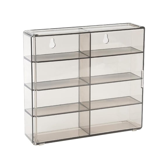 1:64 Scale Acrylic Display Box - Toy Car Storage Showcase Rack, Stackable Dustproof Model Case with Hinge Door