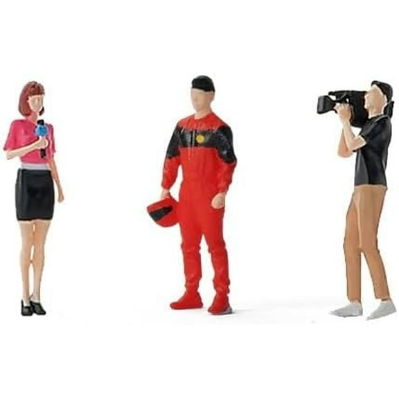 1/64 Scale Action Figures for Model Car Display Case, Miniature Things for Miniature Interview Scene
