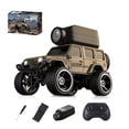 thumbnail image 1 of 1:64 Scale Alloy RC Car with Camera, 2.4G 4WD Off-Road Crawler with FPV Phone App Control, Desktop Remote Control Car for Adults, Mini Video Exploration Vehicle - KF32 Yellow, 1 of 9