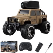 164 Scale Alloy RC Car with Camera, 2.4G 4WD Off-Road Crawler with FPV Phone App Control, Desktop Remote Control Car for Adults, Mini Video Exploration Vehicle